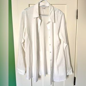 Eileen Fisher cotton tunic length button down